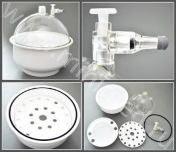 Вакуумный эксикатор 250 мм с краном, полипропилен-поликарбонат, уп. 1 шт, Kartell