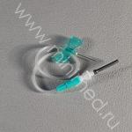 Игла-бабочка с луер-адаптером, зеленая, 21G, 0,8х190 мм, "IMPROVACUTER"