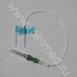 Игла-бабочка с луер-адаптером, голубая, 23G, 0,6х190 мм, "IMPROVACUTER"