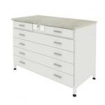Столы-тумбы 1200x600x850 (2 стандартных+4 широких ящика)